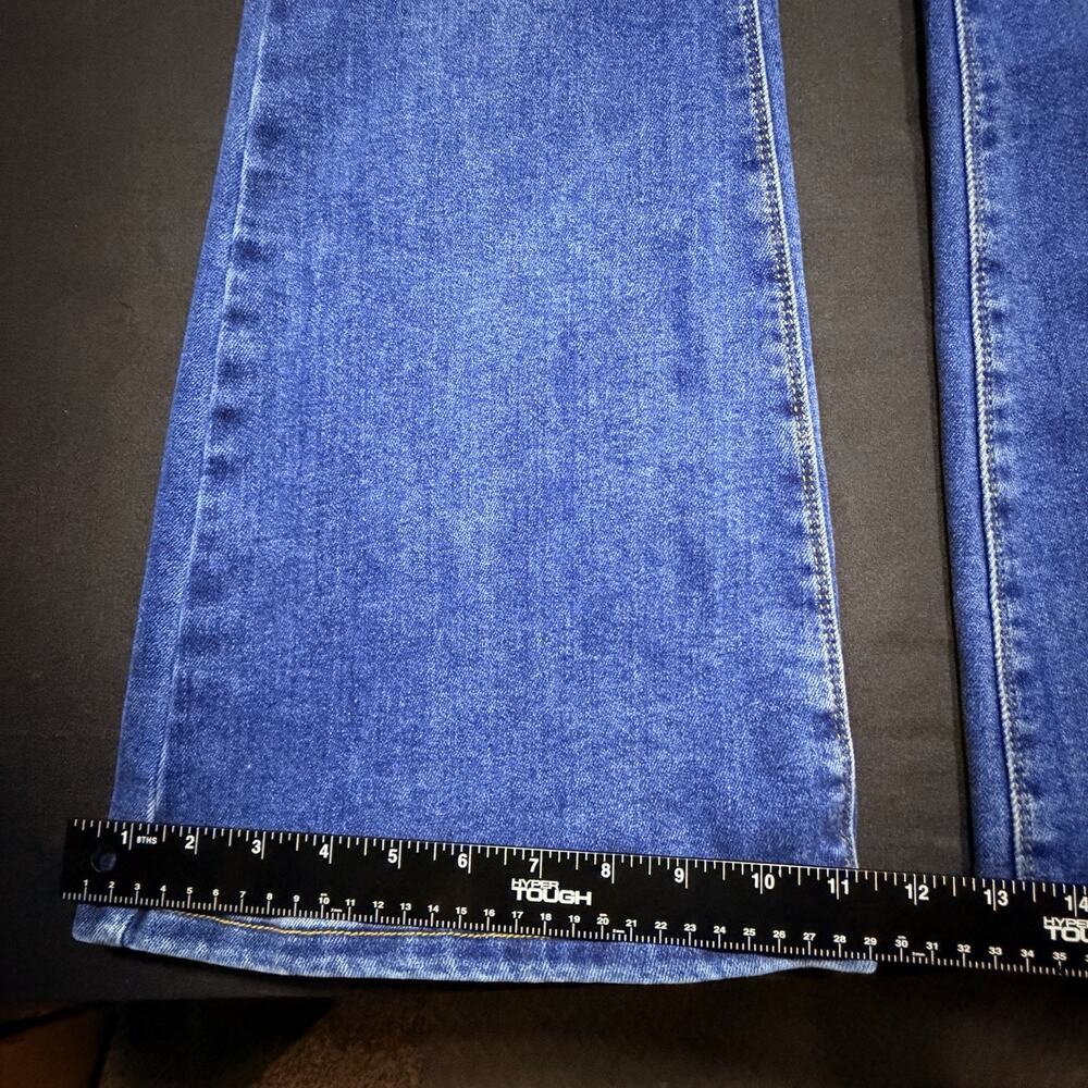 Risen High Rise Bell Bottom Flare Jeans Womens 7/28 Blue - Picture 4 of 8
